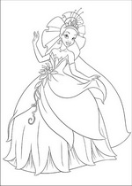 coloring page Princess and the Frog